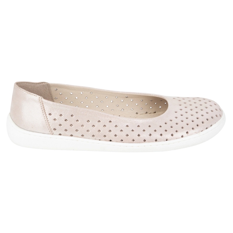 Olivier Pompe minimaliste femminili a piedi nudi slip -in 1771Pol Pink Satin Perforation rosa 2