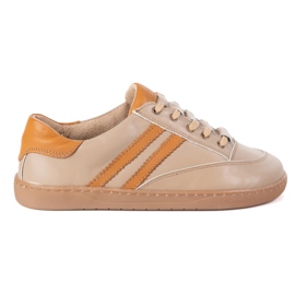 Sneaker Kaia Olivier femminile a piedi nudi - scarpe in pelle anatomica Cappuccino beige 2