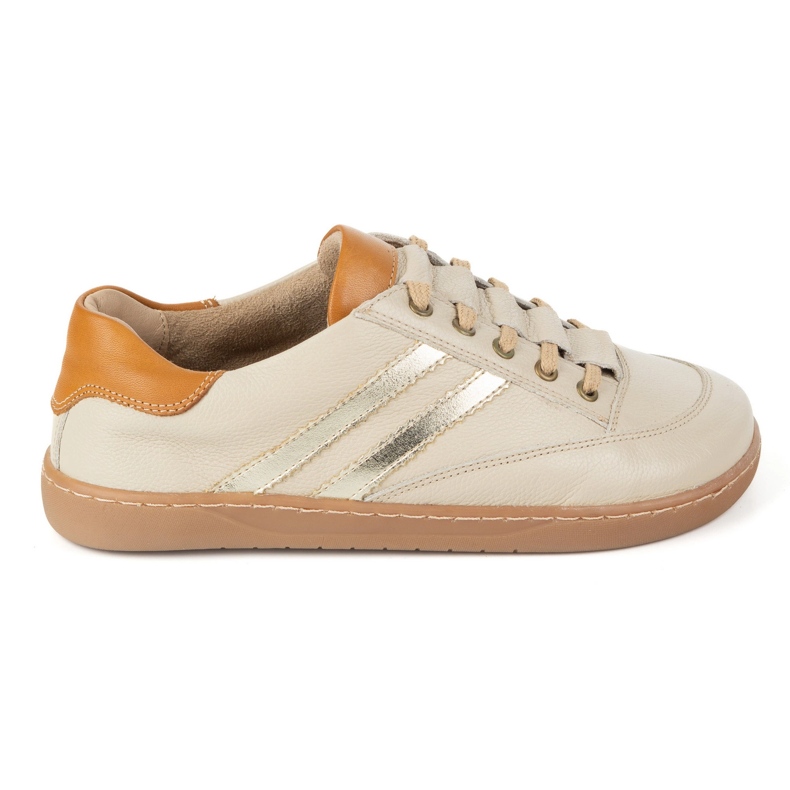 Sneaker a piedi nudi femminile kaia olivier - scarpe in pelle beige leggera 2