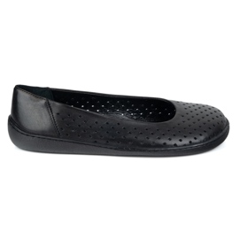 Olivier Pompe femminili a piedi nudi Slocked 1771Pol Black Perforated nero 1