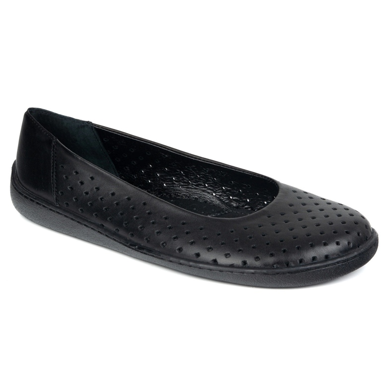Olivier Pompe femminili a piedi nudi Slocked 1771Pol Black Perforated nero 2