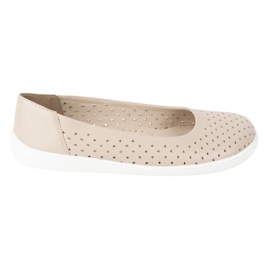 Olivier Ballerinas minimalista femminile a piedi nutrite fritti 1771pol openwork beige 1