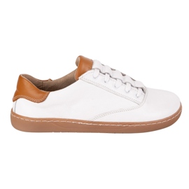 Sneaker Maja Olivier femminile a piedi nudi - scarpe anatomiche in pelle bianca bianco 1