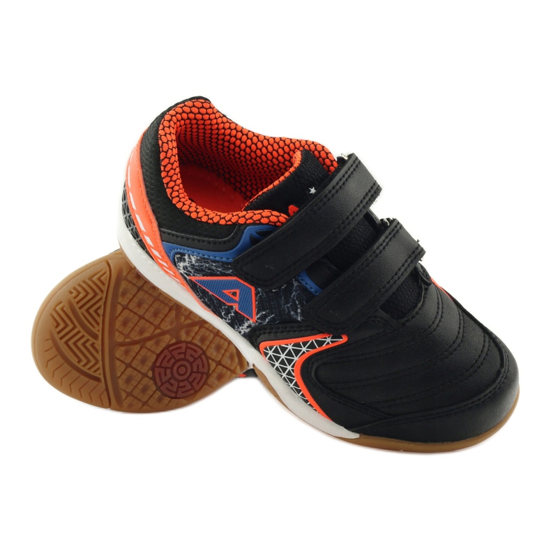 Sneakers indoor American Club ADI 170620 nera, arancione, blu arancia nero bianco 3