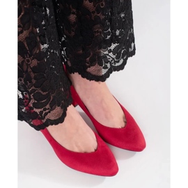 Goodin Pompe per donne in pelle scamosciata rossa rosso 1