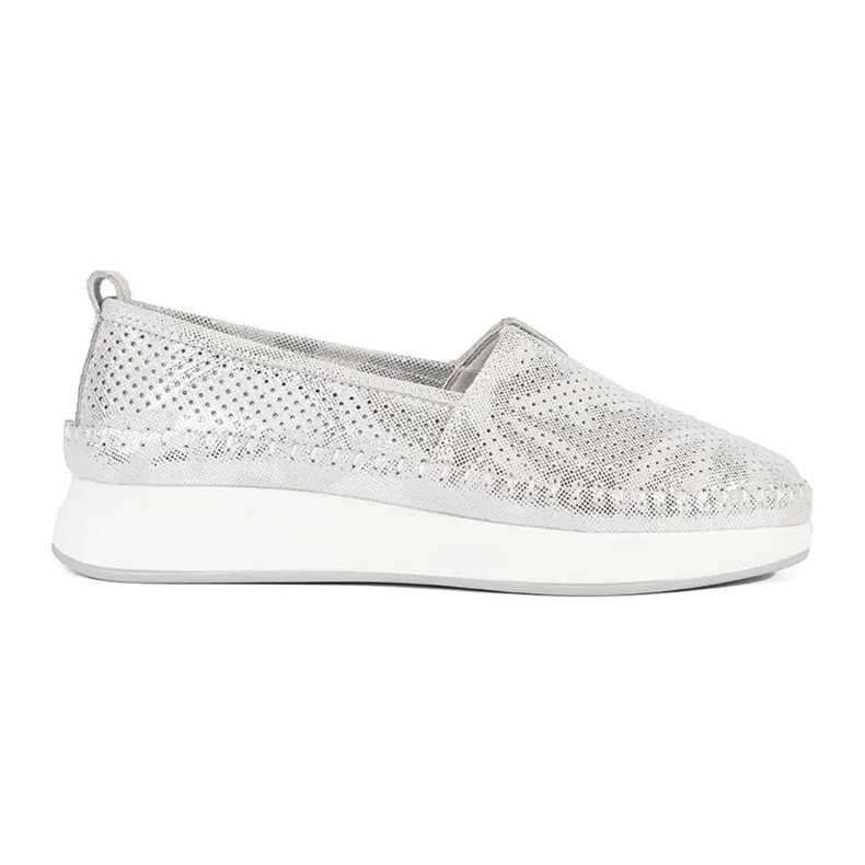 Goodin Scarpe argento in pelle naturale 1