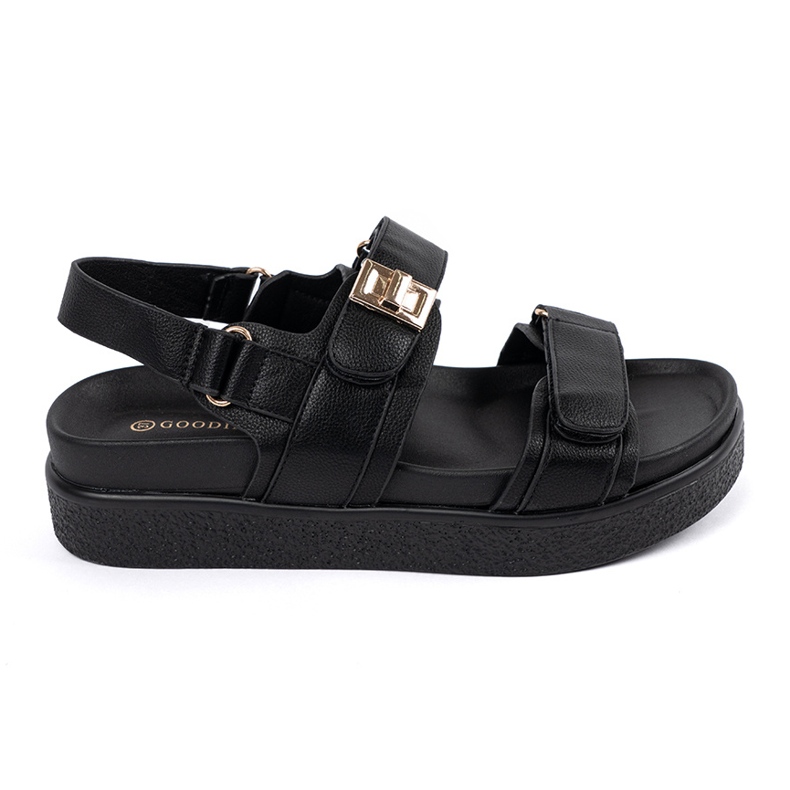 Goodin Sandali neri eleganti sulla piattaforma nero 2