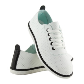 Sneakers da donna bianche L-6 Nere bianco 1
