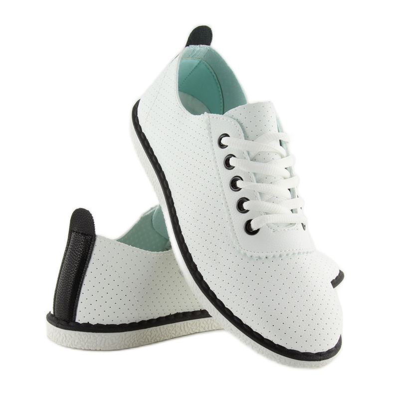 Sneakers da donna bianche L-6 Nere bianca 1