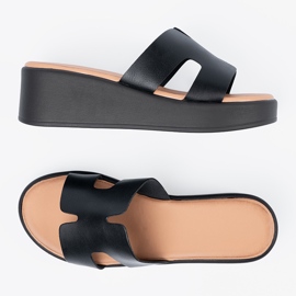 Seastar Pantofole della piattaforma nera femminile nero 1