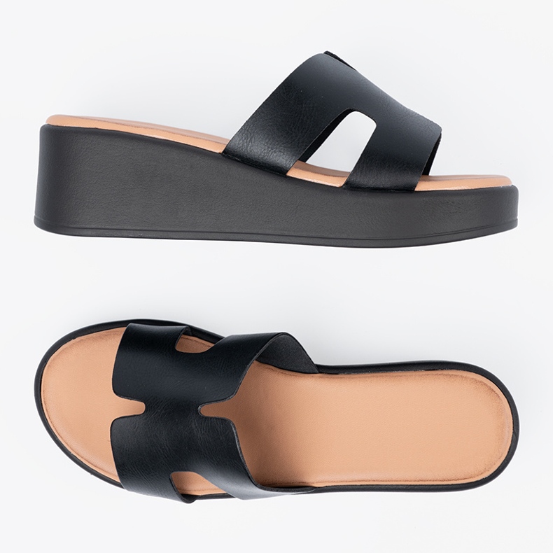 Seastar Pantofole della piattaforma nera femminile nero 1