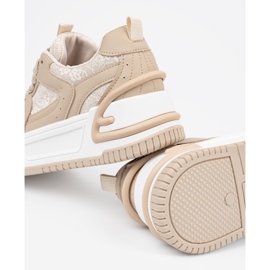 Sneaker da donna con beige di pizzo 2