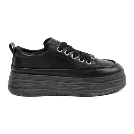 Sneaker nere sulla piattaforma nero 2