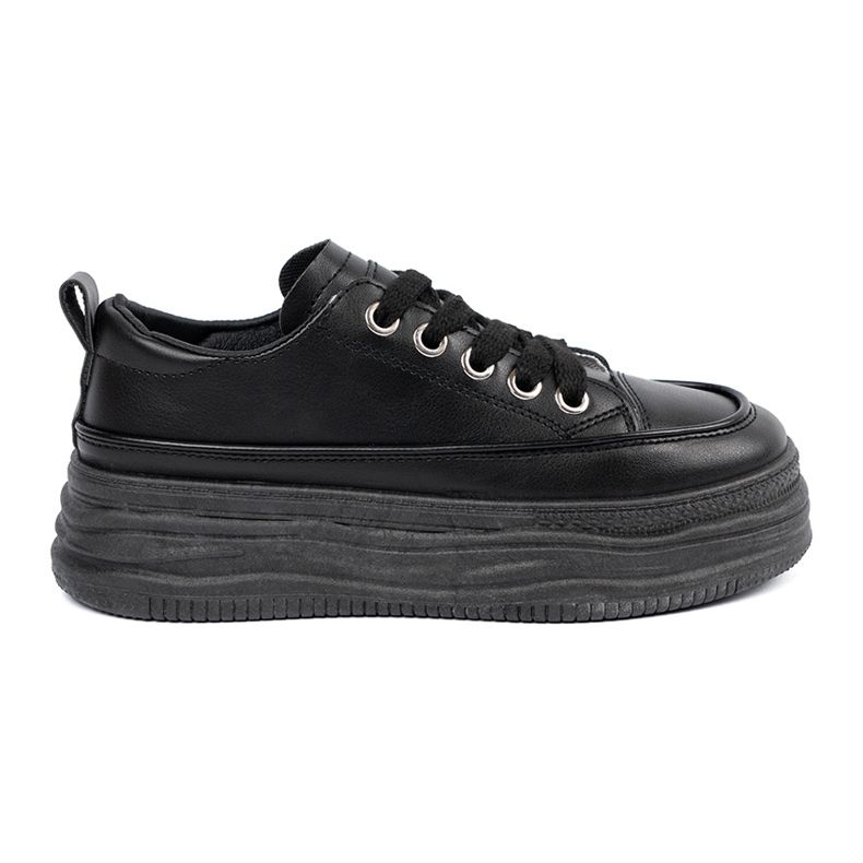 Sneaker nere sulla piattaforma nero 2
