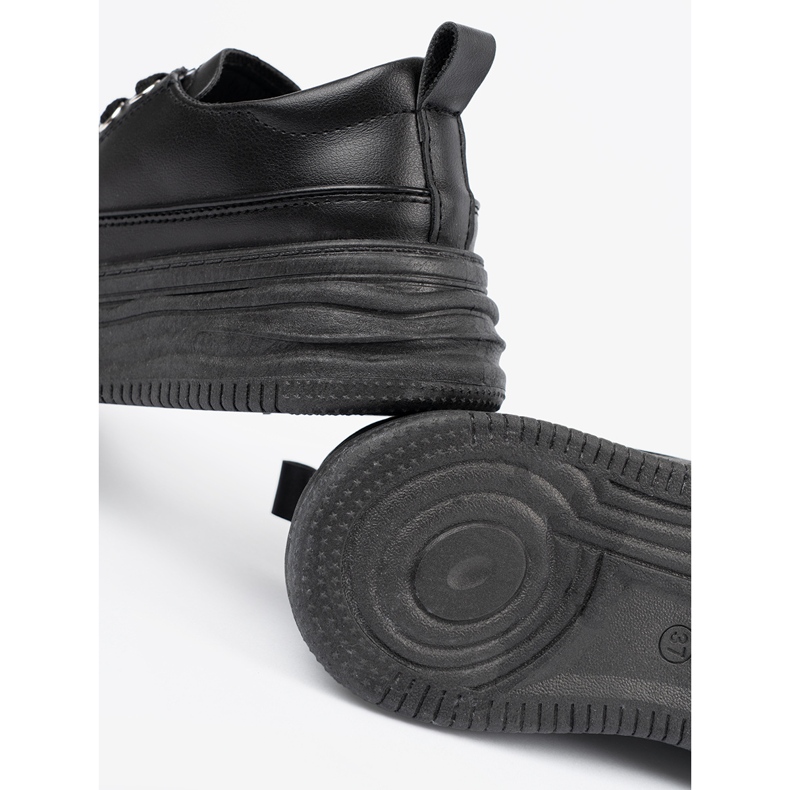 Sneaker nere sulla piattaforma nero 1