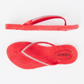 Seastar Flip -flip rossi con zirconi rosso 1