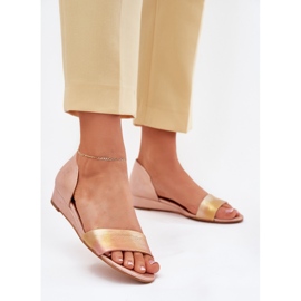Sandali in pelle Maciejka 01971-72 Oro rosa 2