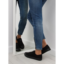 Sneakers da donna in camoscio nero G-94 nero 2