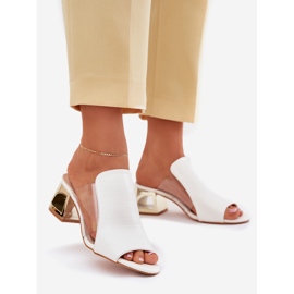 Le infradito da donna sul post bianco 1