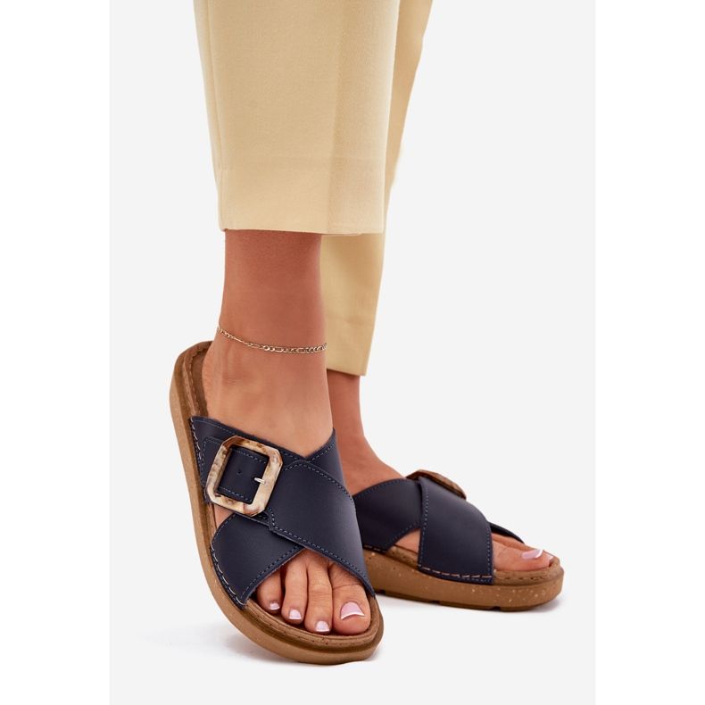 Flip in pelle femminile con Inblu Ed0003iu Navy Blue 1