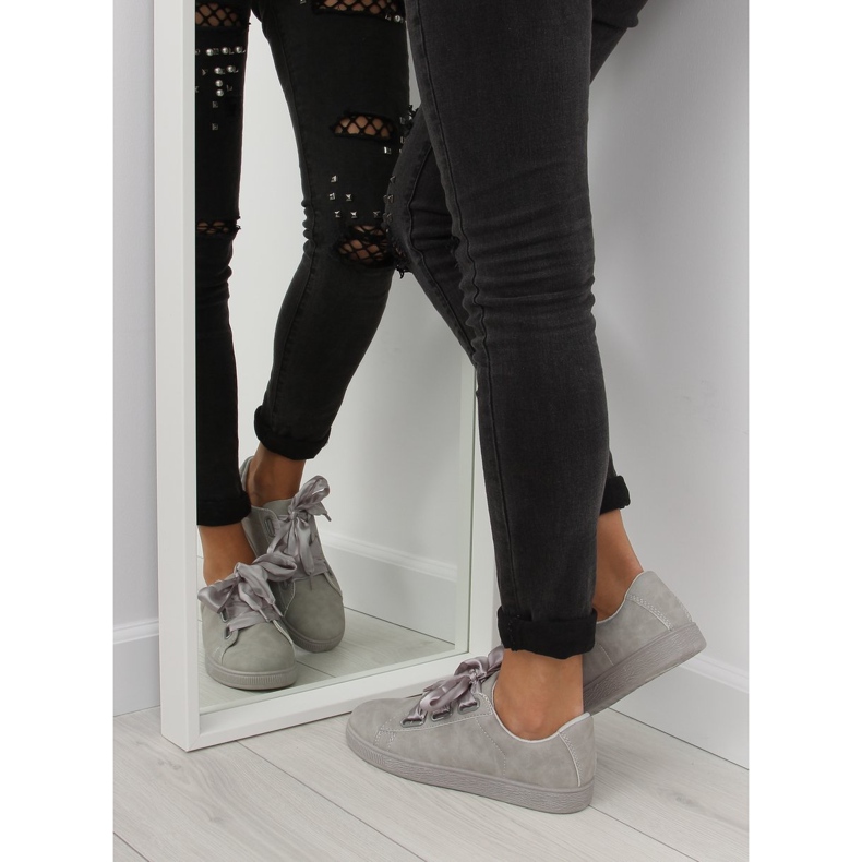 Sneakers grigie BL1250-SP grigie con nastro grigio 2