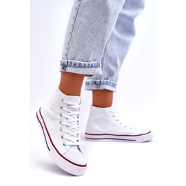 Sneaker classiche bianche alte femminili bianco 1