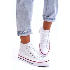 Sneaker classiche bianche alte femminili bianco 3