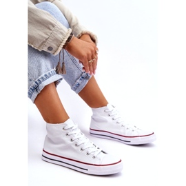Sneaker classiche bianche alte femminili bianco 5