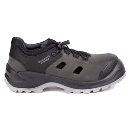 Fagum-Stomil Sandals in pelle maschile Techwork 1164p S1 SR Grey grigio 2