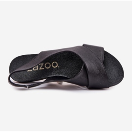 Zazoo 40407 Sandali in pelle nera femminile nero 2