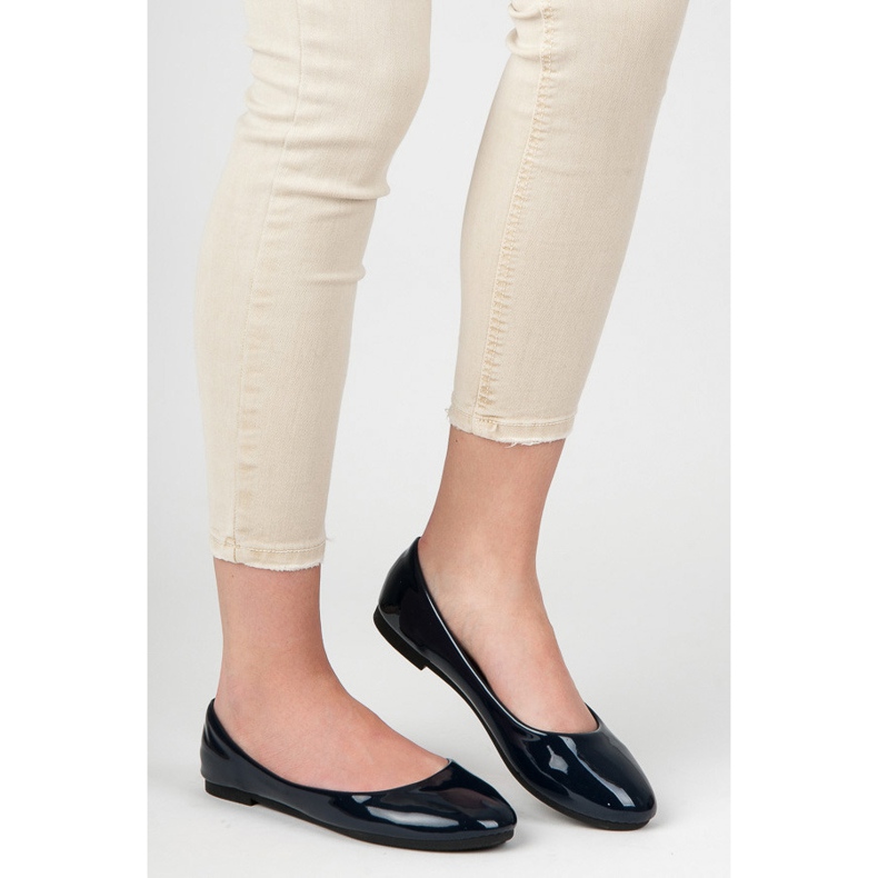 Ballerine laccate blu 1