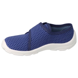 Ciabatte per bambini Befado con velcro 974Y505 blu navy 3