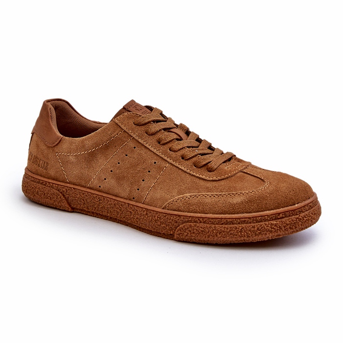 Sneakers da uomo in pelle scamosciata Big Star NN174186 Cammello beige 2