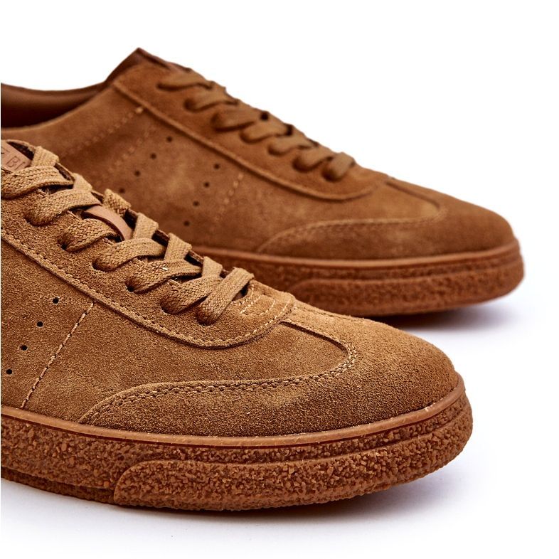 Sneakers da uomo in pelle scamosciata Big Star NN174186 Cammello beige 3