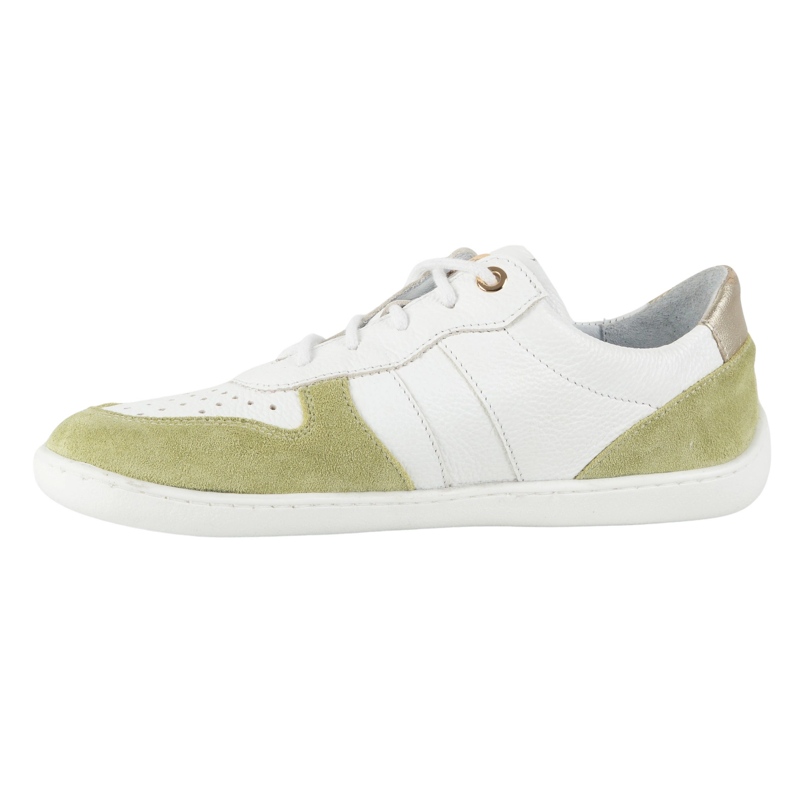 Scarpe in pelle a piedi nudi Olivier 1773Pol - Sneaker bianche e verdi minimaliste leggere bianco 2