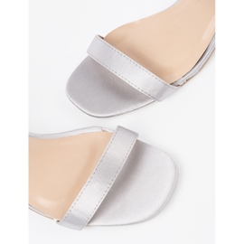 Sandali a copertura bassa argento grigio 2