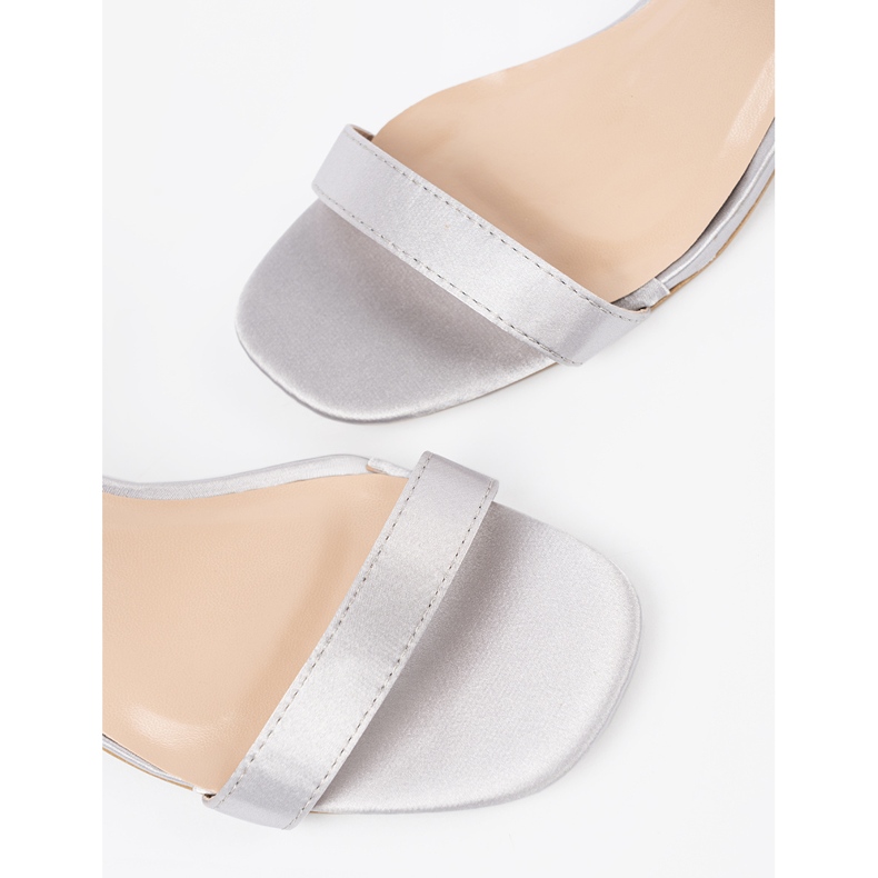 Sandali a copertura bassa argento grigio 2