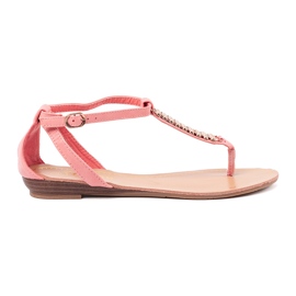 Shelvt Sandali rosa con decorazioni dorate 2