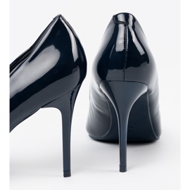 Navy Blue ha raccolto pompe su un tallone alto 2