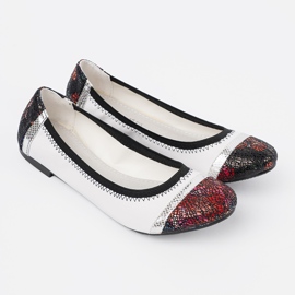 Goodin Ballerine bianche con elementi decorativi bianca 1
