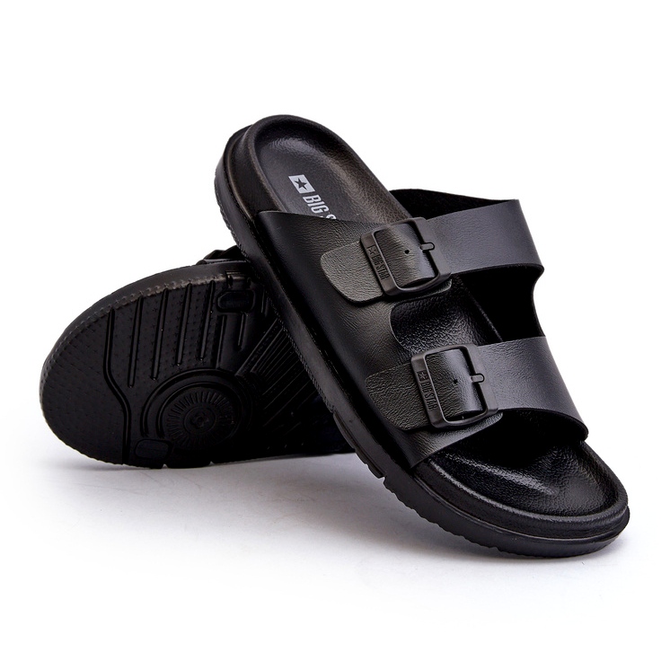 Infradito Leggere Da Uomo Con Fibbie Big Star NN174597 Nere nero 4