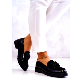 S.Barski Black di Black di Varnished Lafefer da donna nero 2