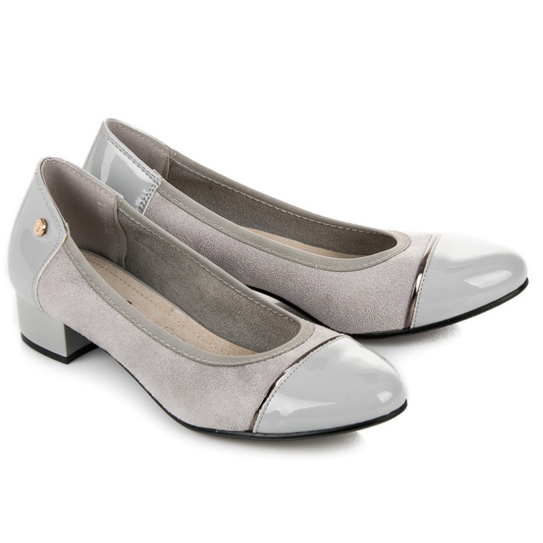 Vices Scarpe casual con tacco basso grigio 1
