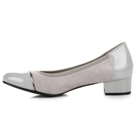 Vices Scarpe casual con tacco basso grigio 2