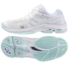 Tensione d'onda Mizuno 2 V1GC246045 SCARPE VOLLEYBALL bianca 1