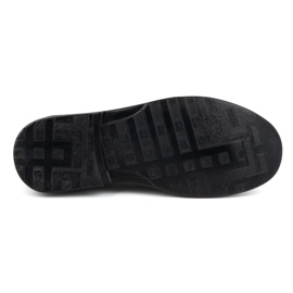 KOMODO Scarpe da uomo fatte di pelle naturale slip-on 854k nere nero 5