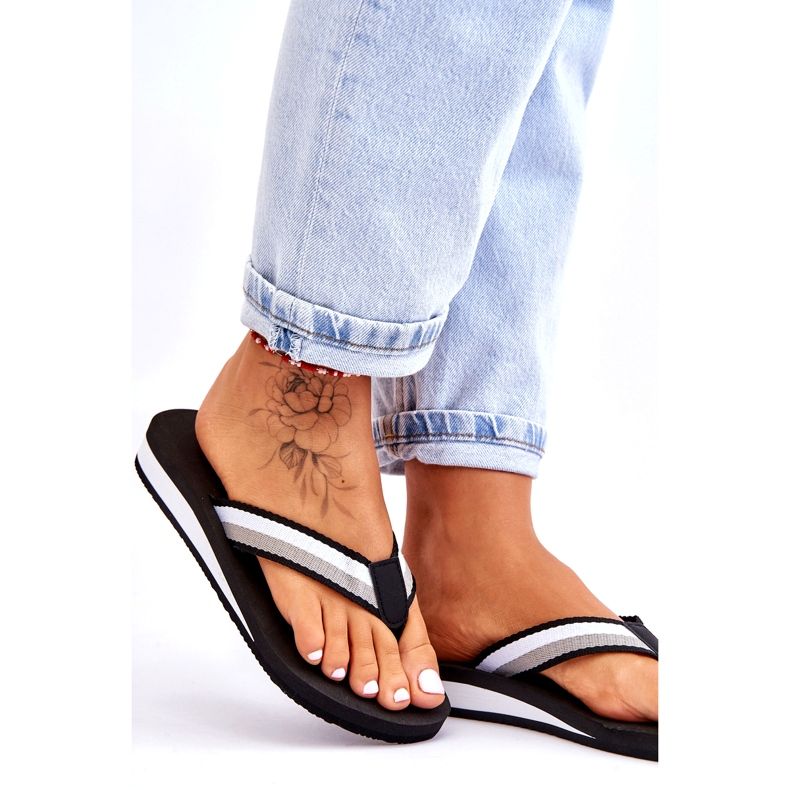 Infradito da donna con piattaforma Big Star LL274781 nero 2