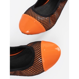 Ballerine arancioni con mesh nera arancia 1