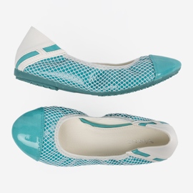 Ballerine blu con un colino bianco 1