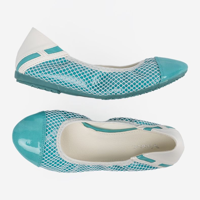 Ballerine blu con un colino bianco 1